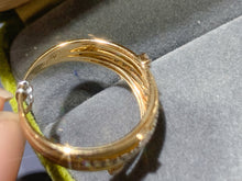 Load image into Gallery viewer, LUOWEND 18K Yellow Gold Natural Diamond Ring for Women

