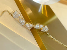 Load image into Gallery viewer, LUOWEND 18K White/Yellow/Rose Gold Natural Diamond Bracelet for Women
