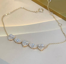 Load image into Gallery viewer, LUOWEND 18K White/Yellow/Rose Gold Natural Diamond Bracelet for Women
