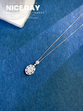 Load image into Gallery viewer, LUOWEND 18K White Gold Natural Diamond Pendant Necklace for Women
