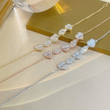 Load image into Gallery viewer, LUOWEND 18K White/Yellow/Rose Gold Natural Diamond Bracelet for Women
