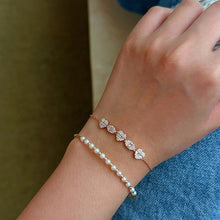 Load image into Gallery viewer, LUOWEND 18K White/Yellow/Rose Gold Natural Diamond Bracelet for Women
