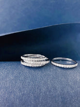Load image into Gallery viewer, LUOWEND 18K White Gold Natural Diamond Ring for Women
