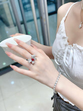 Load image into Gallery viewer, LUOWEND 18K White Gold Natural Diamond Bracelet for Women
