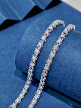 Load image into Gallery viewer, LUOWEND 18K White Gold Natural Diamond Bracelet for Women
