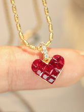 Load image into Gallery viewer, LUOWEND 18K Yellow Gold Fine Jewelry Real Natural Ruby Pendant for Women
