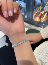 Load image into Gallery viewer, LUOWEND 18K White Gold Fine Jewelry Real Natural Diamond Bracelet for Women
