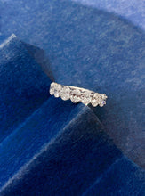 Load image into Gallery viewer, LUOWEND 18K White Gold Natural Diamond Ring for Women
