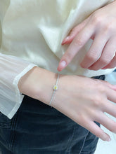 Load image into Gallery viewer, LUOWEND 18K White Gold Natural Yellow Diamond Bracelet for Women
