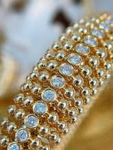 Load image into Gallery viewer, LUOWEND 18K Yellow Gold Natural Diamond Bracelet for Women
