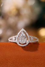 Load image into Gallery viewer, LUOWEND 18K White Gold Real Natural Diamond Ring for Women
