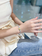 Load image into Gallery viewer, LUOWEND 18K White Gold Natural Diamond Bracelet for Women
