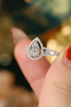 Load image into Gallery viewer, LUOWEND 18K White Gold Real Natural Diamond Ring for Women
