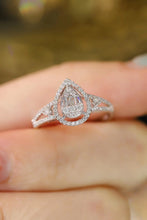Load image into Gallery viewer, LUOWEND 18K White Gold Real Natural Diamond Ring for Women
