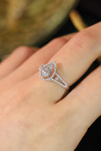 Load image into Gallery viewer, LUOWEND 18K White Gold Real Natural Diamond Ring for Women
