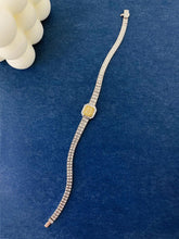 Load image into Gallery viewer, LUOWEND 18K White Gold Natural Diamond Bracelet for Women
