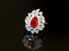 Load image into Gallery viewer, LUOWEND 18K White Gold Natural Ruby Ring for Women
