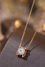 Load image into Gallery viewer, LUOWEND 18K Rose Gold Real Natural Diamond Pendant Necklace for Women

