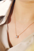 Load image into Gallery viewer, LUOWEND 18K Rose Gold Real Natural Diamond Pendant Necklace for Women
