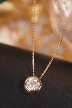 Load image into Gallery viewer, LUOWEND 18K Rose Gold Real Natural Diamond Pendant Necklace for Women
