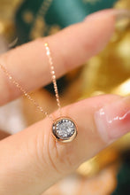 Load image into Gallery viewer, LUOWEND 18K Rose Gold Real Natural Diamond Pendant Necklace for Women
