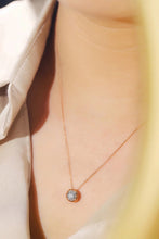 Load image into Gallery viewer, LUOWEND 18K Rose Gold Real Natural Diamond Pendant Necklace for Women
