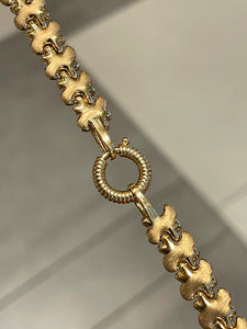 LUOWEND 18K Yellow Gold Necklace for Women