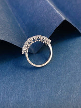 Load image into Gallery viewer, LUOWEND 18K White Gold Natural Diamond Ring for Women
