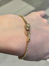 Load image into Gallery viewer, LUOWEND 18K Yellow Gold Natural Diamond Bracelet for Women
