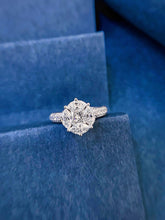 Load image into Gallery viewer, LUOWEND 18K White Gold Natural Diamond Ring for Women
