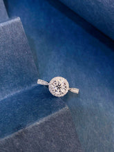 Load image into Gallery viewer, LUOWEND 18K White Gold Natural Diamond Ring for Women
