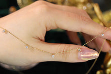 Load image into Gallery viewer, LUOWEND 18K Yellow Gold Real Natural Diamond Necklace for Women
