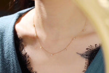 Load image into Gallery viewer, LUOWEND 18K Yellow Gold Real Natural Diamond Necklace for Women
