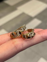 Load image into Gallery viewer, LUOWEND 18K Yellow Gold Natural Diamond Stud Earrings for Women
