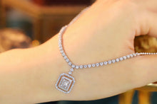 Load image into Gallery viewer, LUOWEND 18K White Gold Real Natural Diamond Necklace for Women
