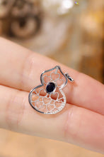 Load image into Gallery viewer, LUOWEND 18K White Gold Real Natural Sapphire and Diamond Necklace for Women
