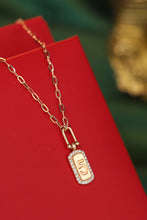 Load image into Gallery viewer, LUOWEND 18K Rose Gold Real Natural Diamond Necklace for Women
