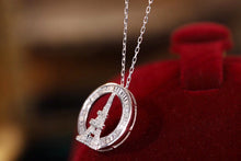 Load image into Gallery viewer, LUOWEND 18K White Gold Real Natural Diamond Necklace for Women
