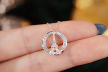 Load image into Gallery viewer, LUOWEND 18K White Gold Real Natural Diamond Necklace for Women
