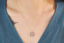 Load image into Gallery viewer, LUOWEND 18K White Gold Real Natural Diamond Necklace for Women
