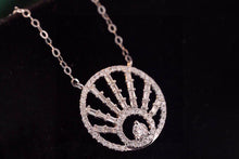 Load image into Gallery viewer, LUOWEND 18K White Gold Real Natural Diamond Necklace for Women
