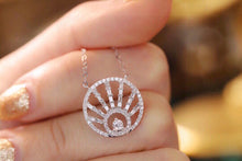 Load image into Gallery viewer, LUOWEND 18K White Gold Real Natural Diamond Necklace for Women
