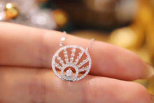 Load image into Gallery viewer, LUOWEND 18K White Gold Real Natural Diamond Necklace for Women
