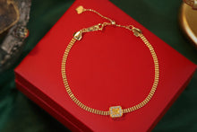 Load image into Gallery viewer, LUOWEND 18K Yellow Gold Real Natural Yellow Diamond Bracelet for Women
