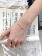 Load image into Gallery viewer, LUOWEND 18K White Gold Natural Diamond Bracelet for Women
