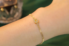 Load image into Gallery viewer, LUOWEND 18K Yellow Gold Real Natural Yellow Diamond Bracelet for Women
