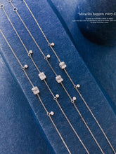 Load image into Gallery viewer, LUOWEND 18K White Gold Natural Diamond Bracelet for Women
