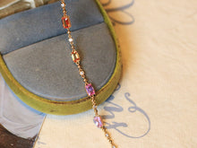 Load image into Gallery viewer, LUOWEND 18K Rose Gold Natural Sapphire Bracelet for Women
