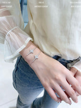 Load image into Gallery viewer, LUOWEND 18K White Gold Natural Diamond Bracelet for Women
