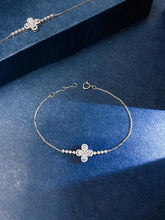 Load image into Gallery viewer, LUOWEND 18K White Gold Natural Diamond Bracelet for Women
